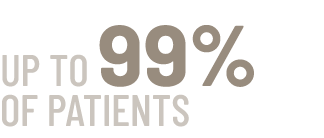 Up to 99% of patients 