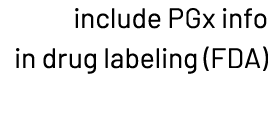 include PGx info in drug labeling (FDA)